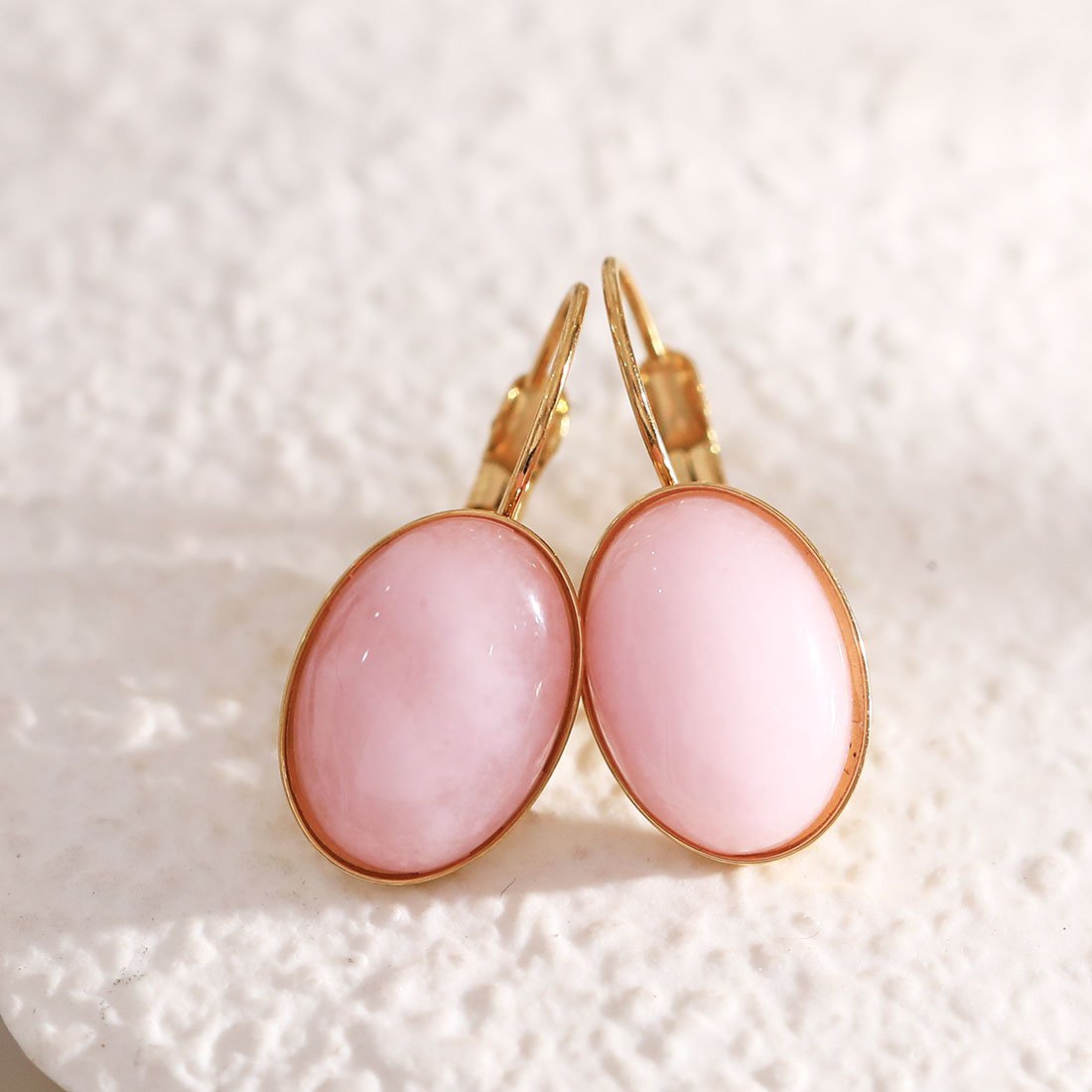 Boucles d'oreilles opale ovale - Éclat intemporel | Twinolo