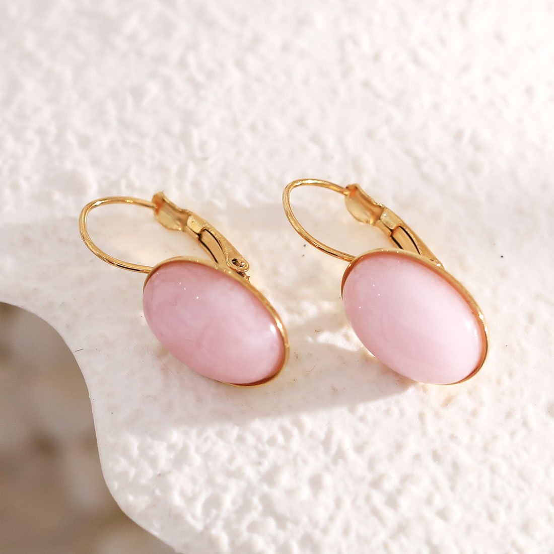 Boucles d'oreilles opale ovale - Éclat intemporel | Twinolo