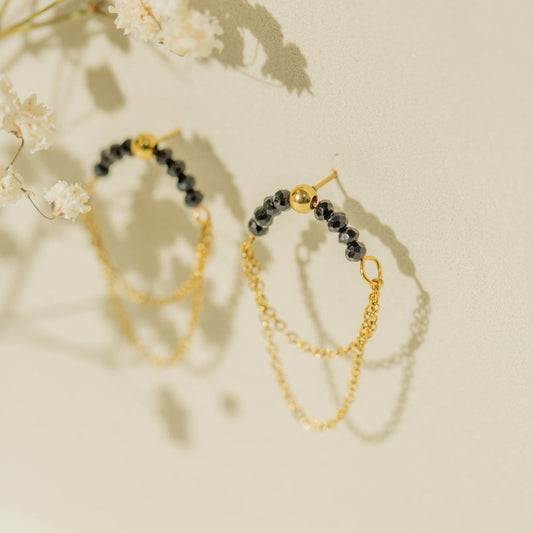 Oorbellen met Beaded Chain – Boho Chic Look | Twinolo