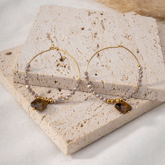 Hoepel Oorbellen met Kralen – Boho Chic | Twinolo