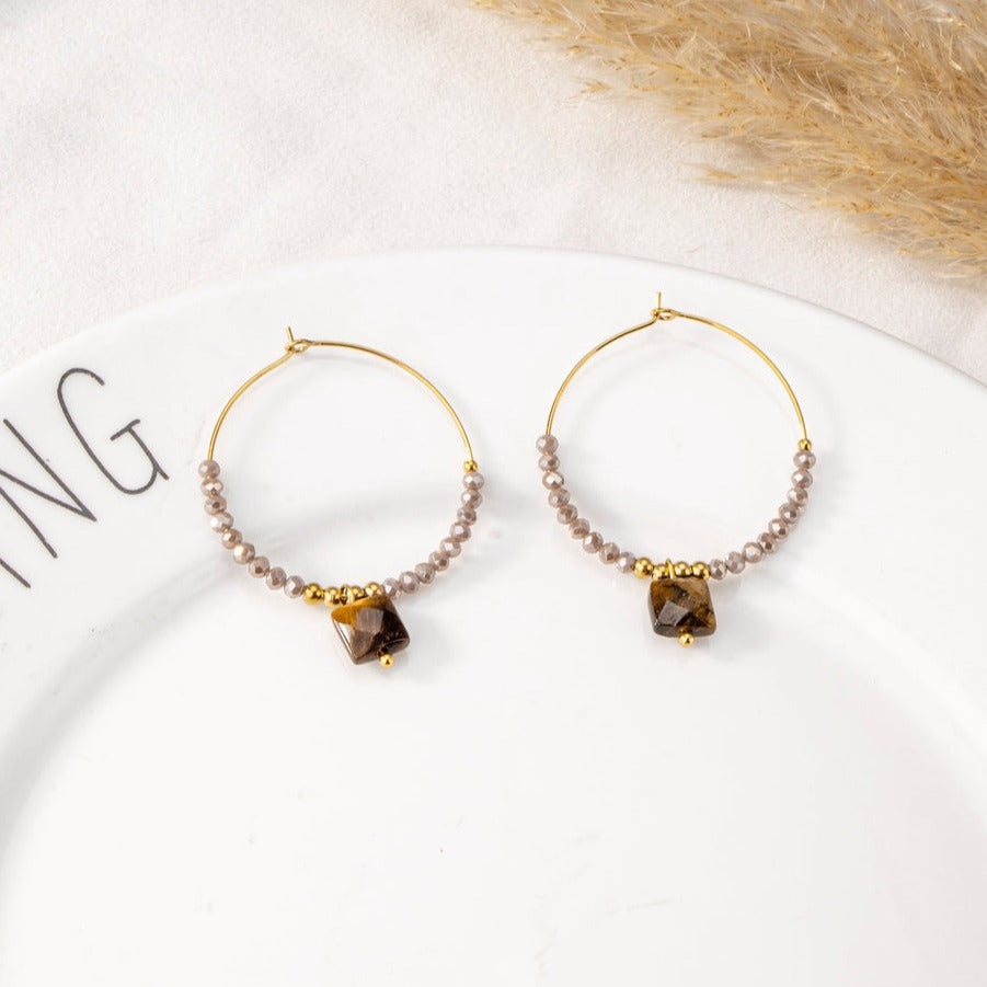 Hoepel Oorbellen met Kralen – Boho Chic | Twinolo