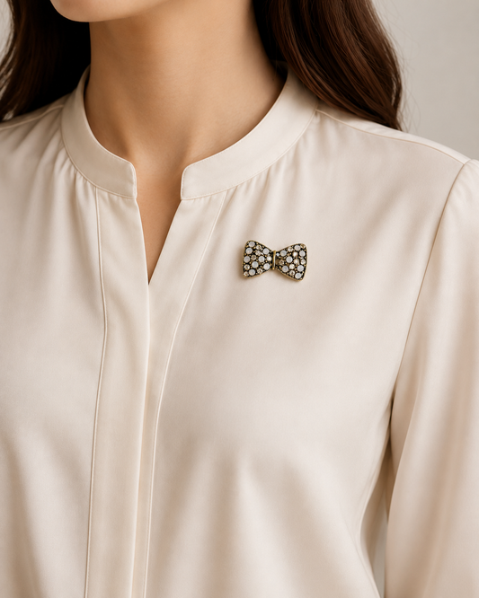 🎀 Strikbroche - Elegante Broche met Kristallen | Twinolo