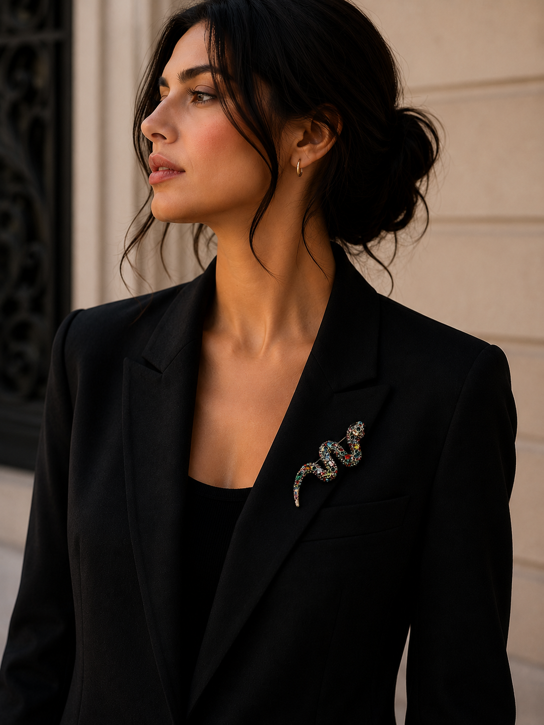 Broche - Élégante Broche à Cristaux | Twinolo
