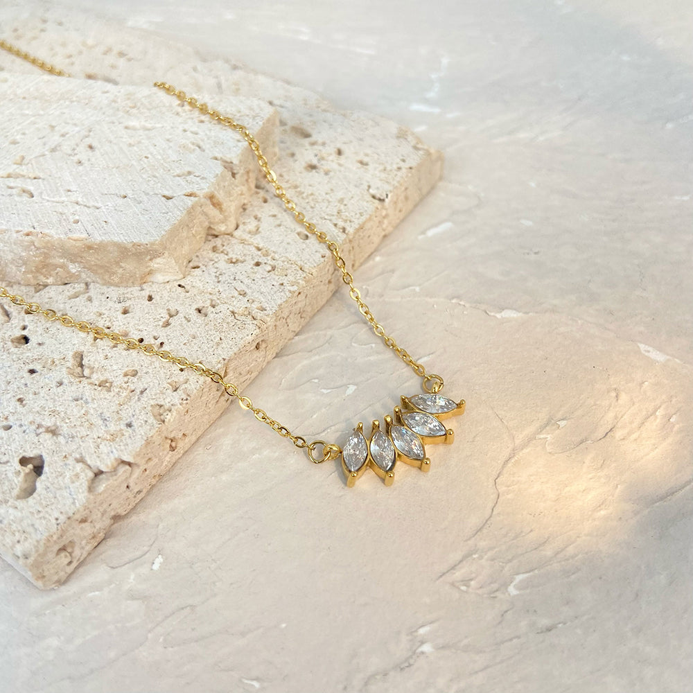 Collier avec pierres en Zirconium – Détail Scintillant | Twinolo
