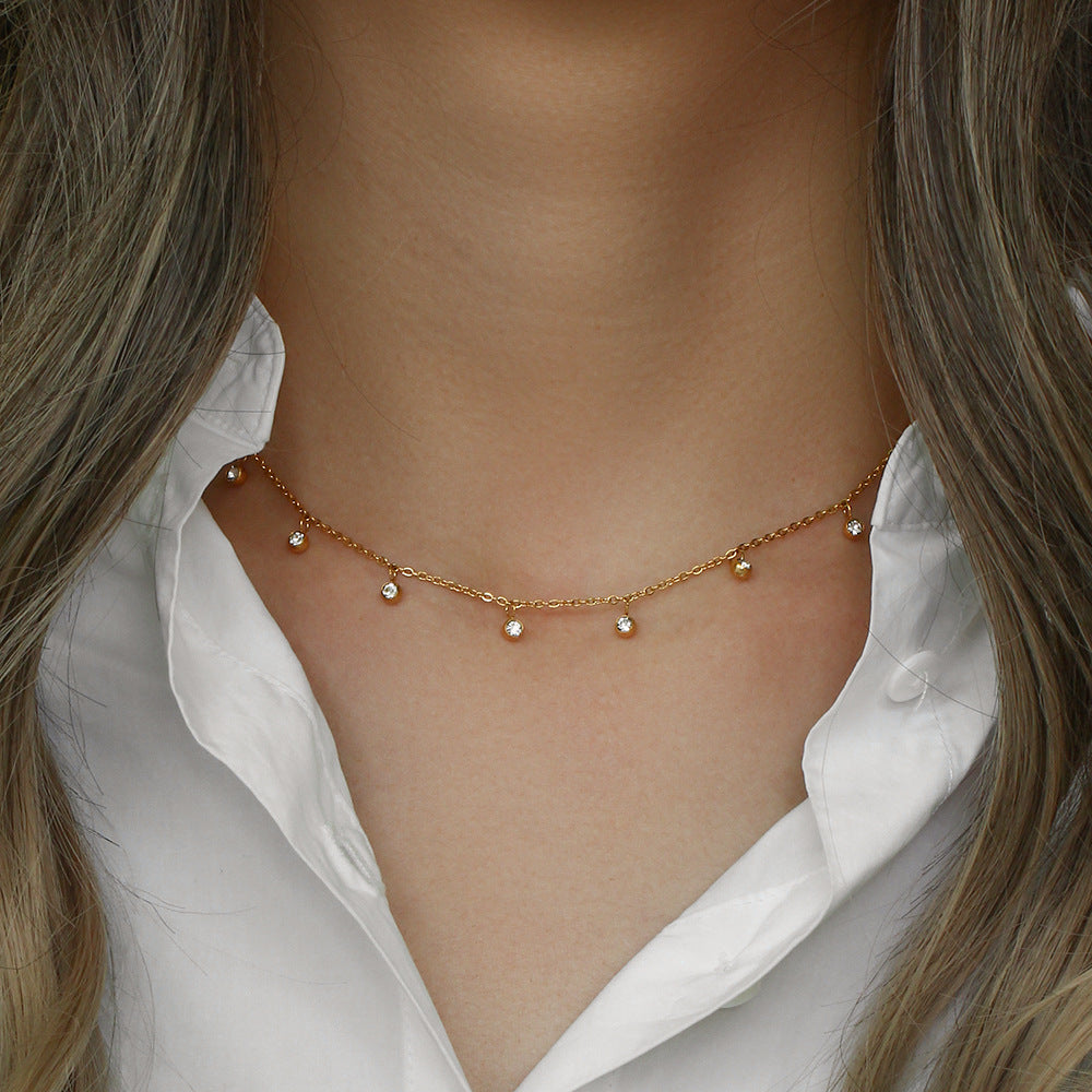 Fin Collier en Zirconium – Subtil & Éclatant | Twinolo