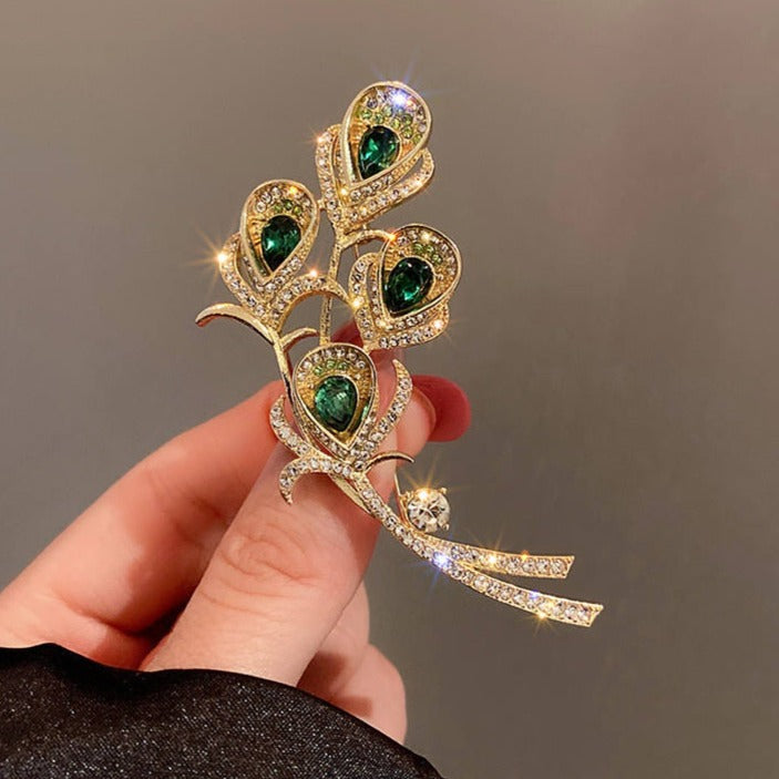 Broche Fleur - Élégante Broche Ornée de Cristaux | Twinolo