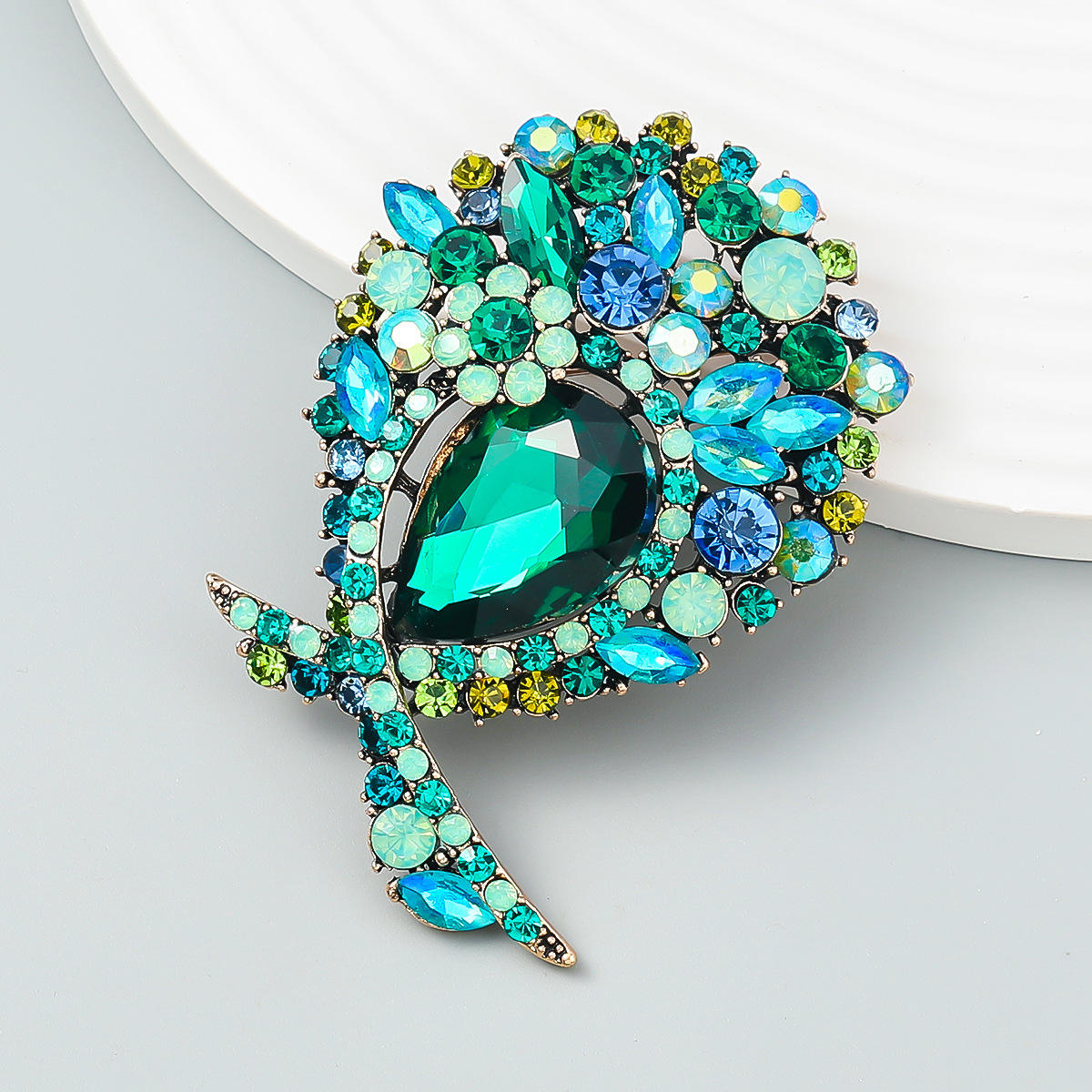 Broche fleur - Broche élégante avec cristaux | Twinolo