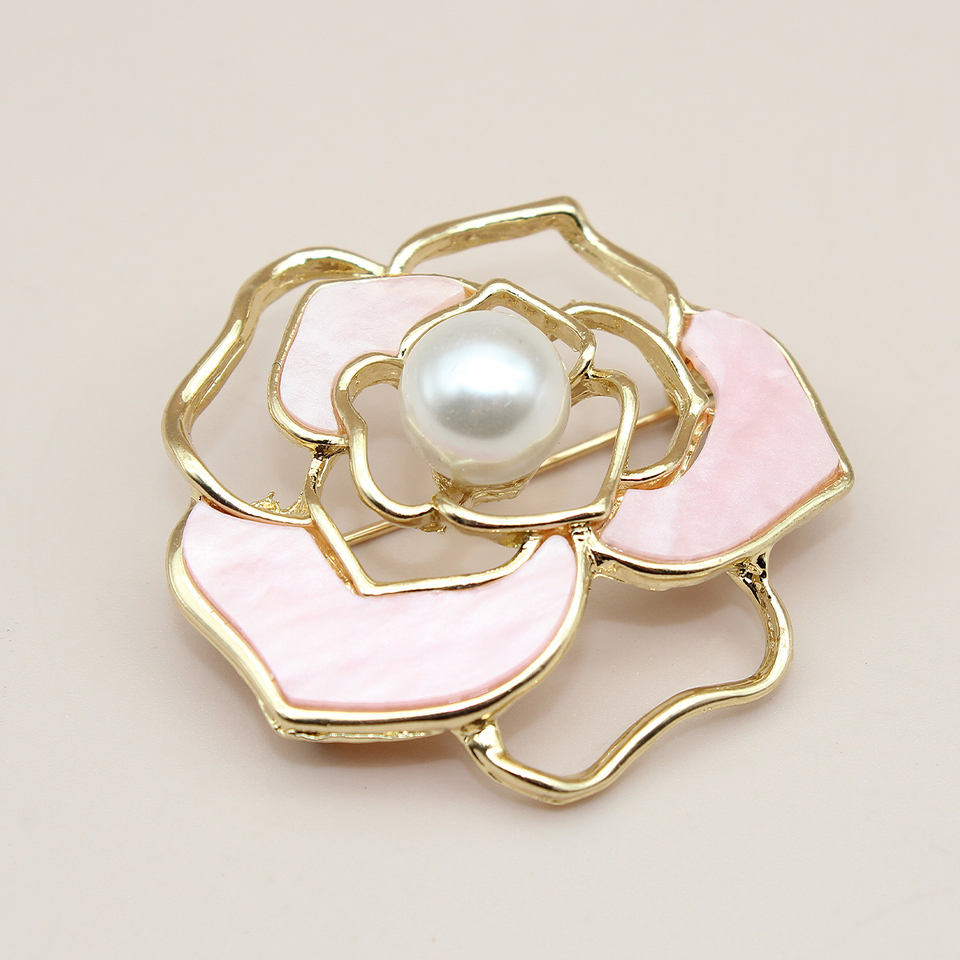Broche Fleur - Élégante Broche avec Perle | Twinolo
