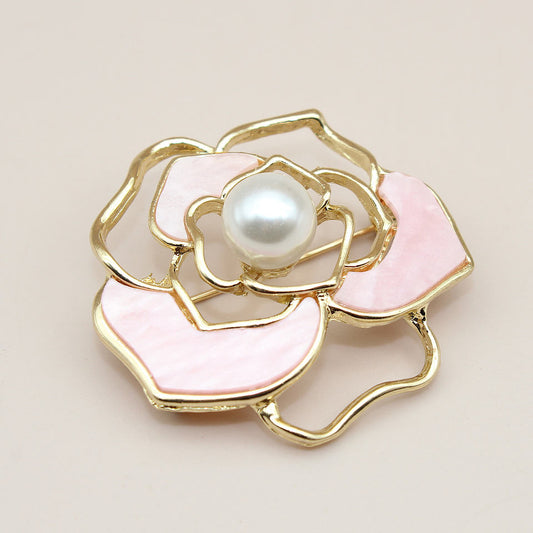 Bloembroche - Elegante Broche met Parel | Twinolo