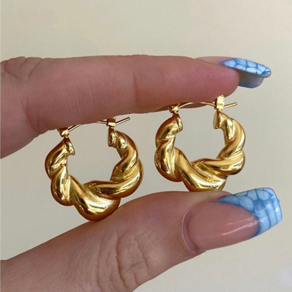 Boucles d'Oreilles Croissant Chunky – Affirmation de Style | Twinolo