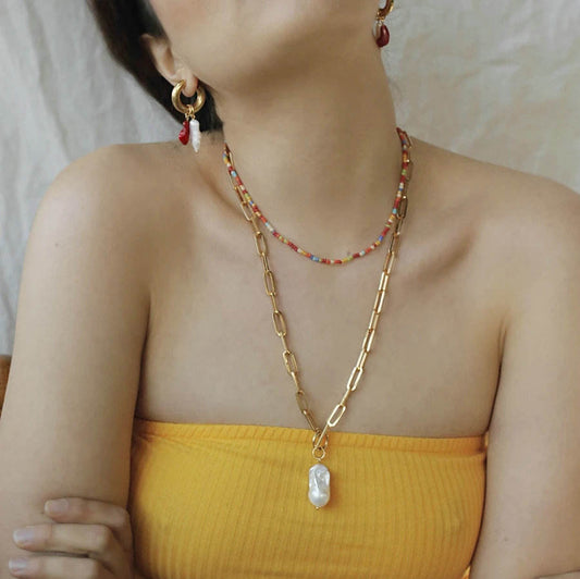 Hoepeloorbellen met Barok Parel – Natuurlijke Schoonheid | Twinolo