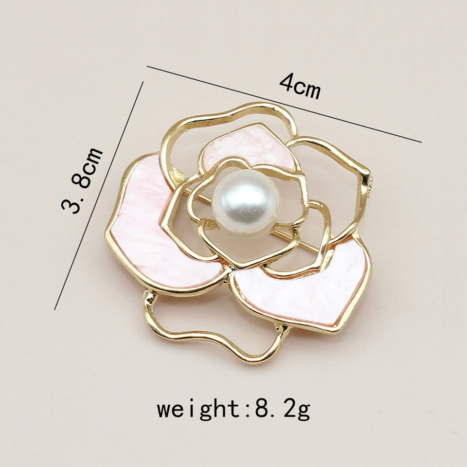 Broche Fleur - Élégante Broche avec Perle | Twinolo