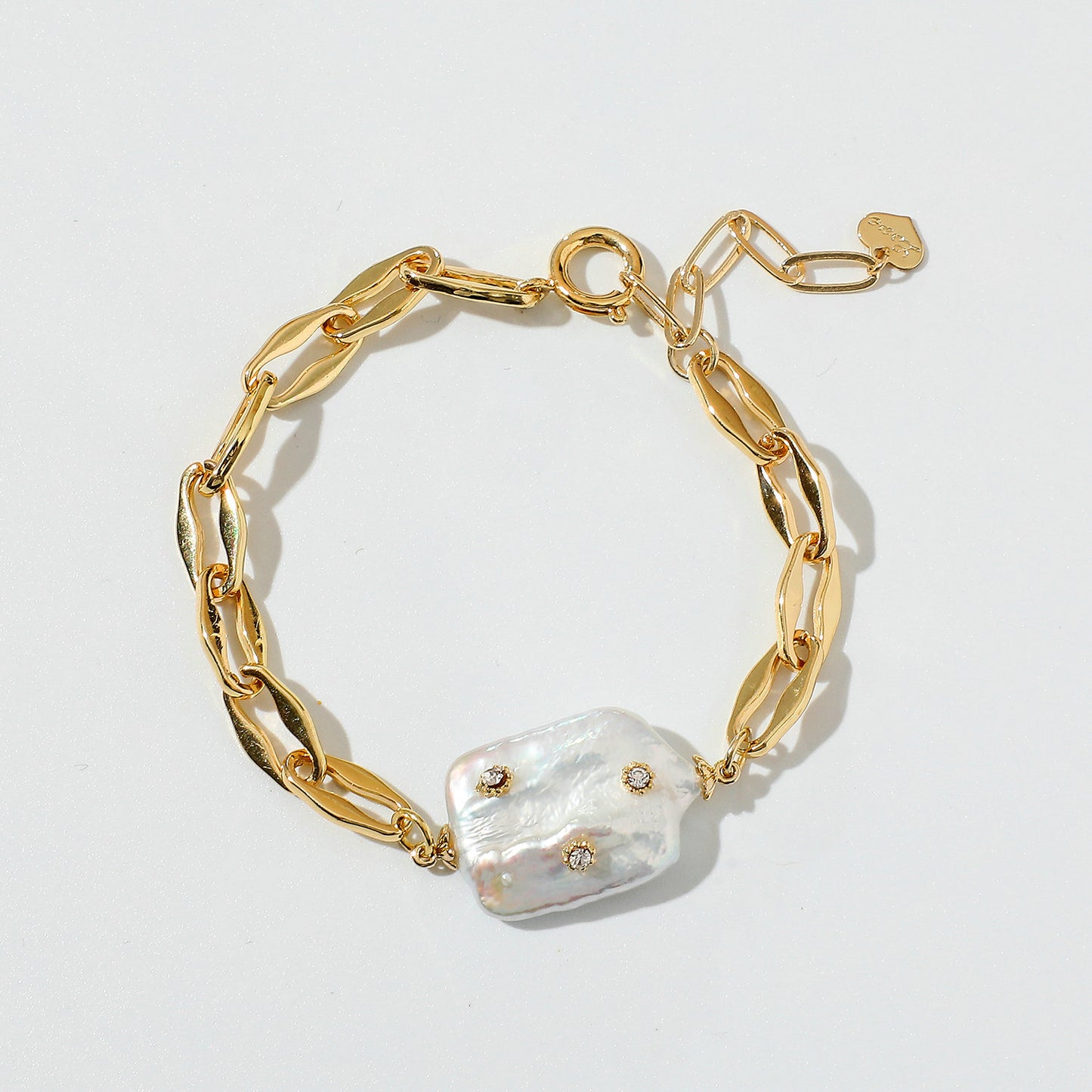 Bracelet Perle & Maillons – Contraste Élégant | Twinolo