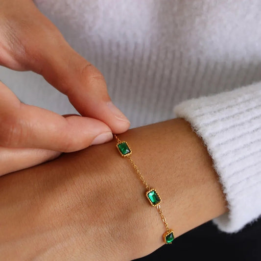 Groene Edelsteen Armband – Elegant & Verfijnd | Twinolo