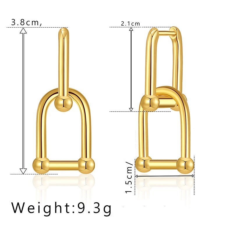 Boucles d'oreilles créoles avec chaîne – Robustes et élégantes | Twinolo