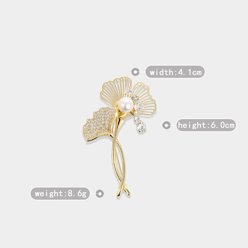 Broche Fleur - Élégante Broche Ornée de Cristaux | Twinolo