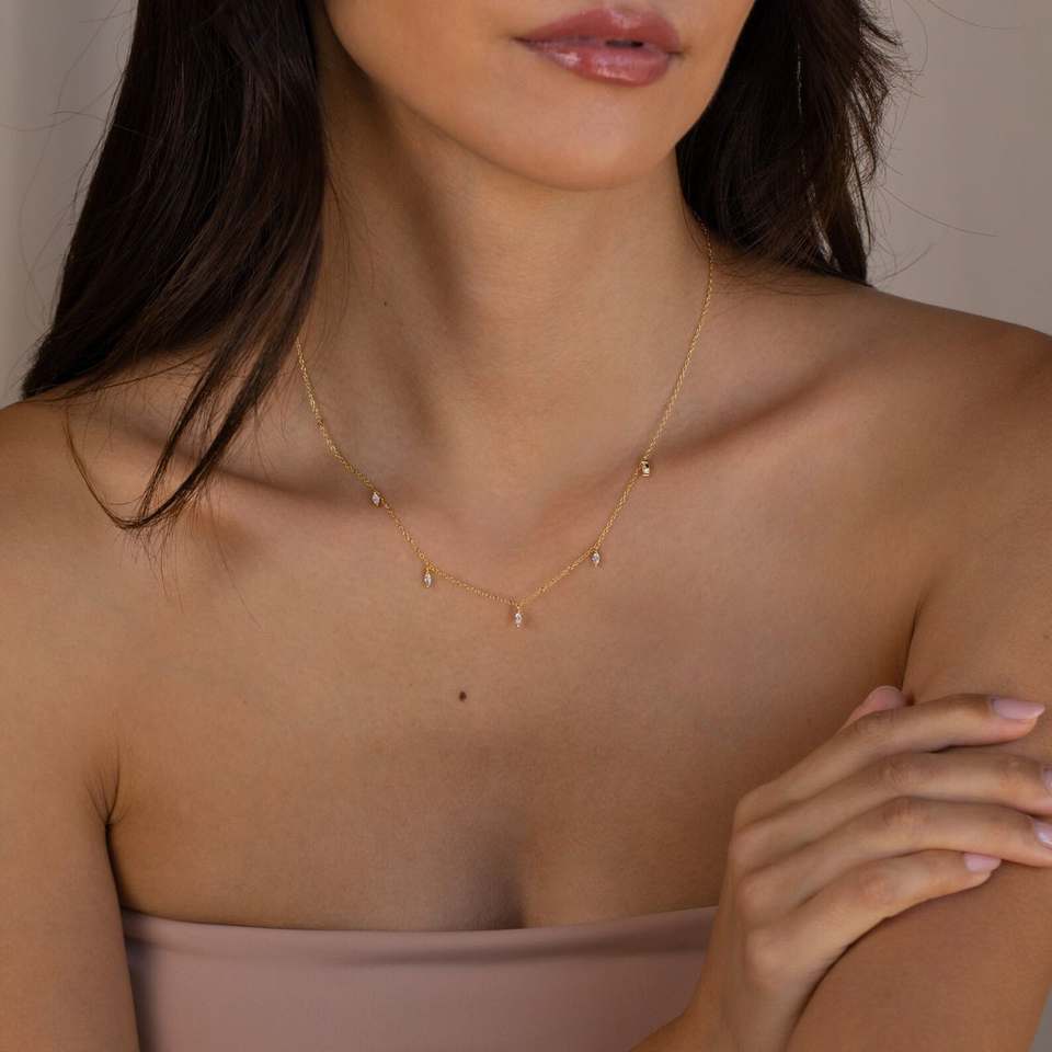 Chaîne Plaqué Or avec Zircons – Éclat Luxueux | Twinolo