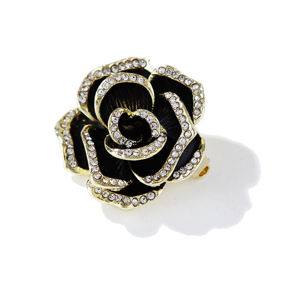 Bloembroche - Elegante Broche met Kristallen | Twinolo