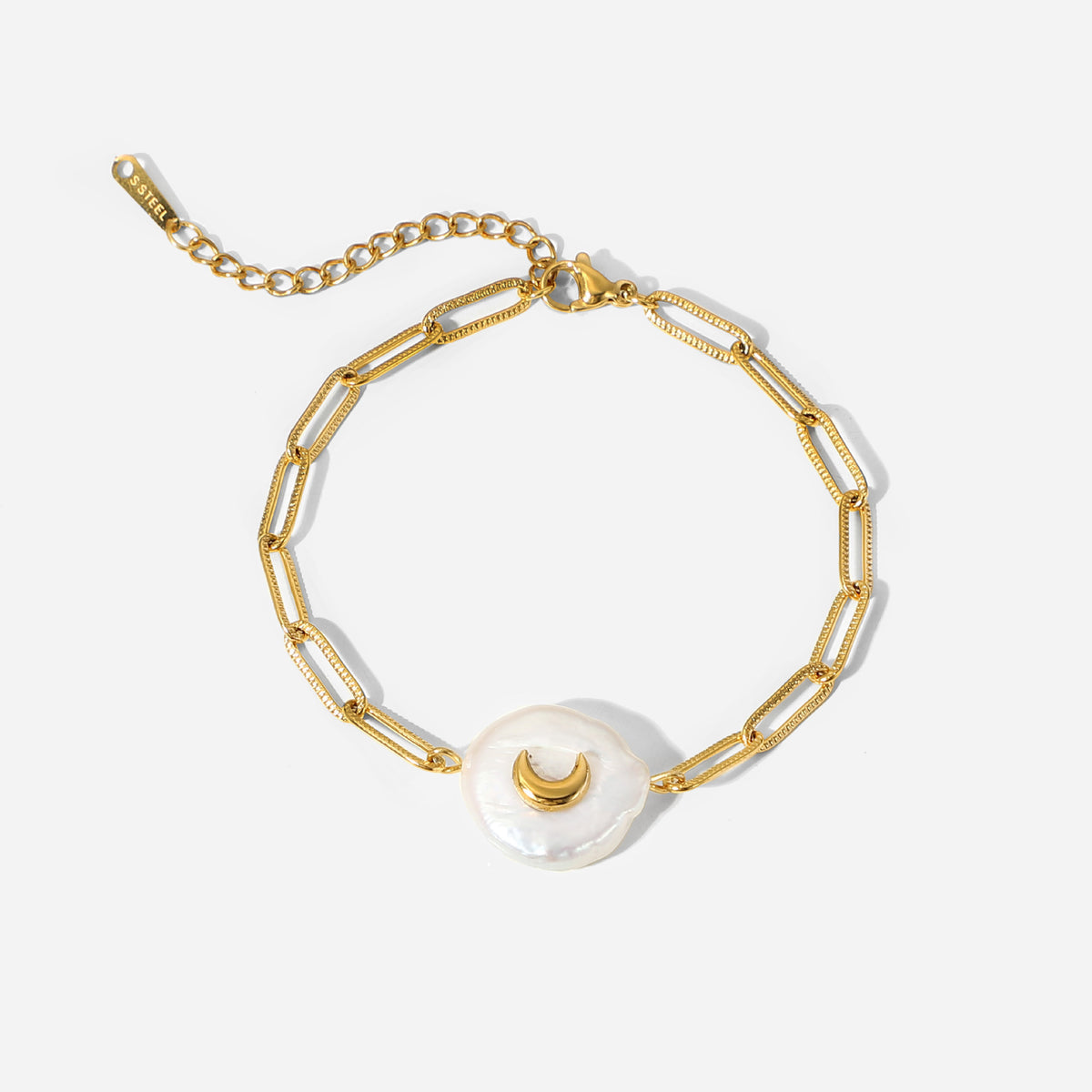 Bracelet de Perles d'Eau Douce avec Lune – Rêveur & Raffiné | Twinolo