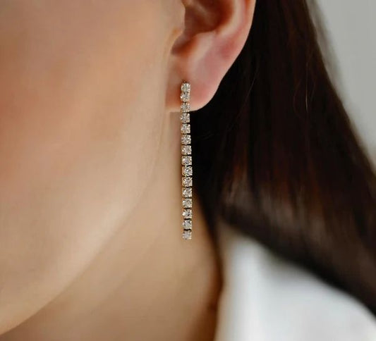 Tennis Earring with Zirconia – Timeless Shine | Twinolo