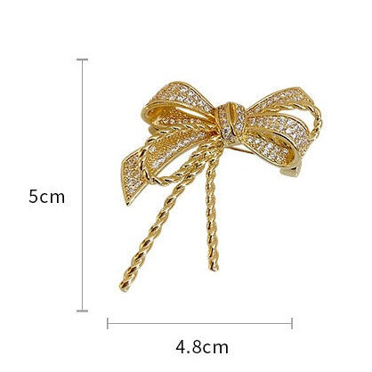 🎀 Broche Nœud - Broche élégante avec Cristaux | Twinolo