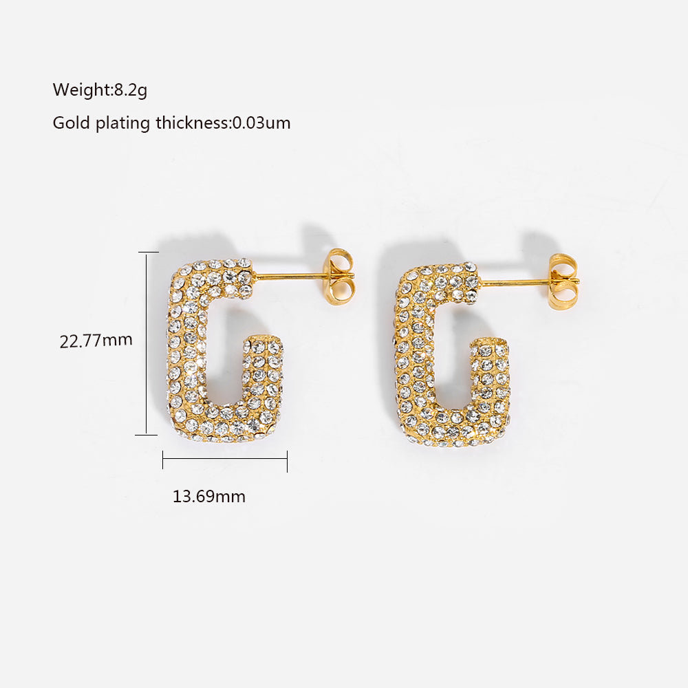 Mini Créoles avec Pierres en Zirconium – Éclat Intemporel | Twinolo