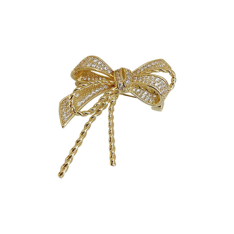 🎀 Broche Nœud - Broche élégante avec Cristaux | Twinolo