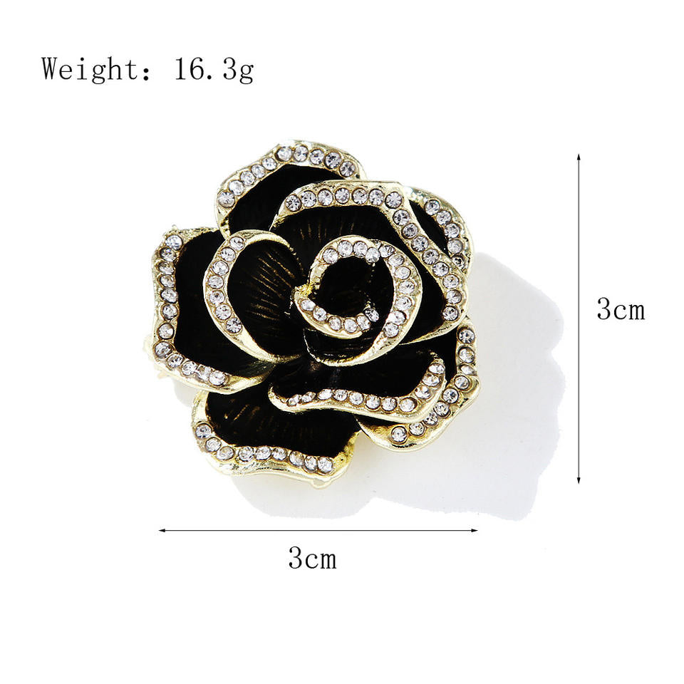 Bloembroche - Elegante Broche met Kristallen | Twinolo