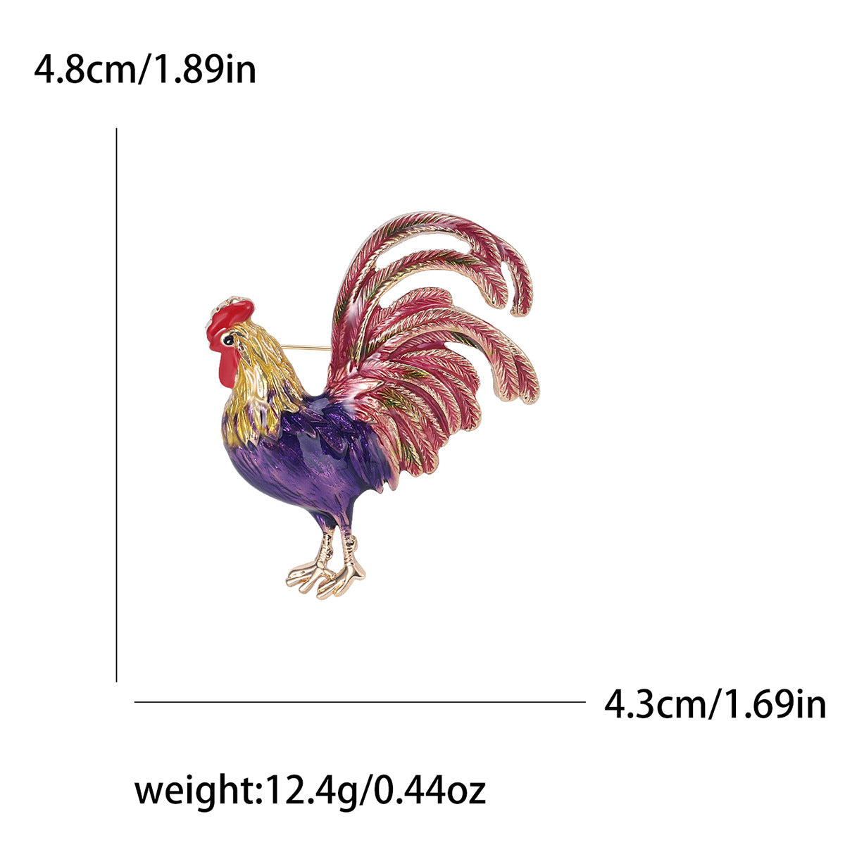 🐓 Broche Coq – Broche Élégante | Twinolo