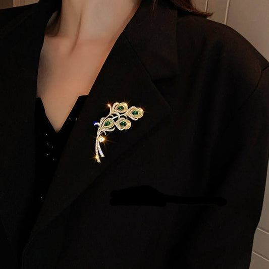 Bloembroche - Elegante Broche met Kristallen | Twinolo