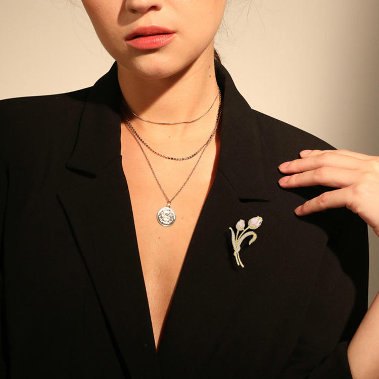 Broche Fleur - Broche Élégante en Cristaux | Twinolo