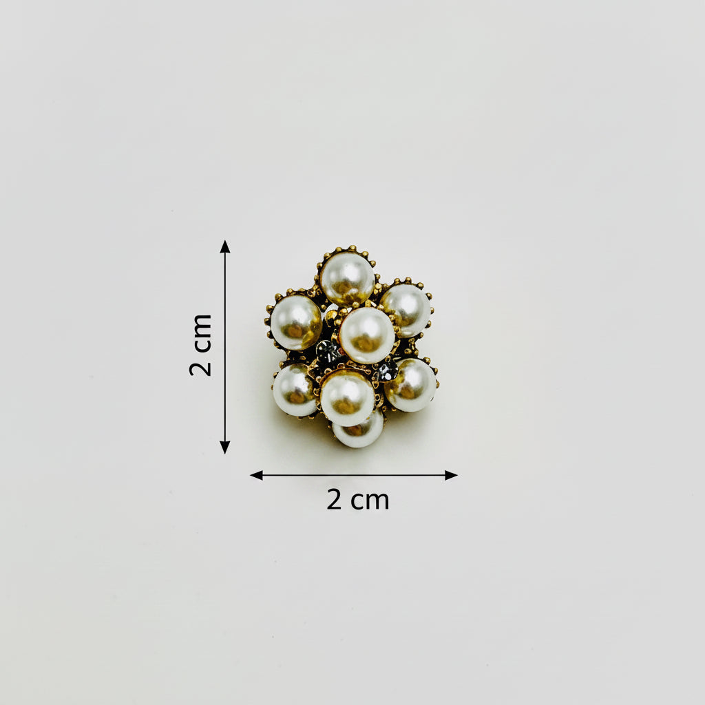 Broche - Élégante broche avec cristaux et perle