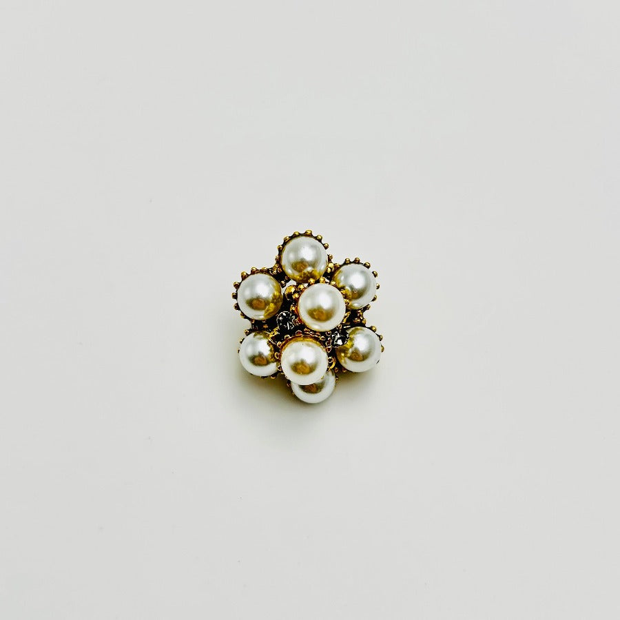 Broche - Élégante broche avec cristaux et perle