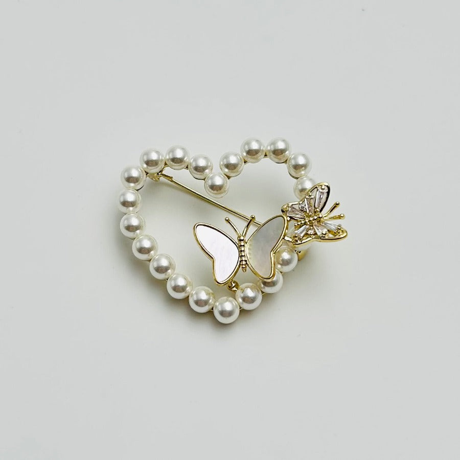 🦋 Broche Papillon - Broche Élégante avec des Perles | Twinolo