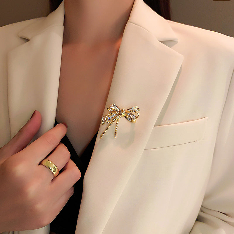 🎀 Broche Nœud - Broche élégante avec Cristaux | Twinolo