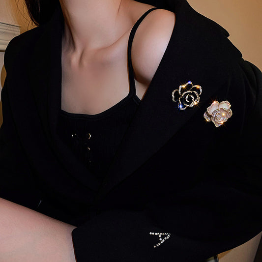 Bloembroche - Elegante Broche met Kristallen | Twinolo