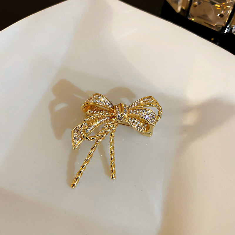 🎀 Broche Nœud - Broche élégante avec Cristaux | Twinolo