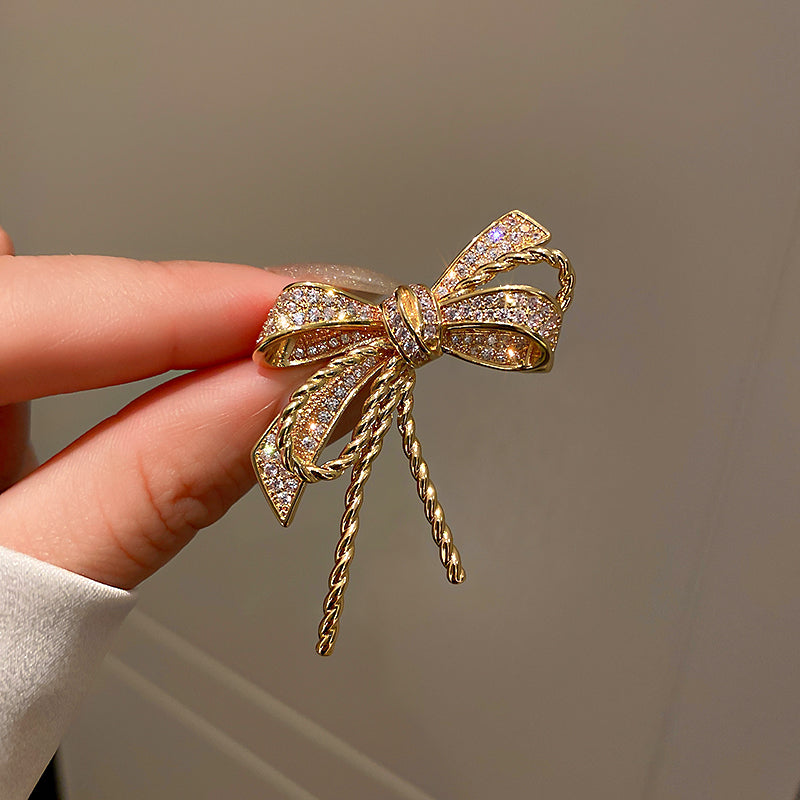 🎀 Broche Nœud - Broche élégante avec Cristaux | Twinolo