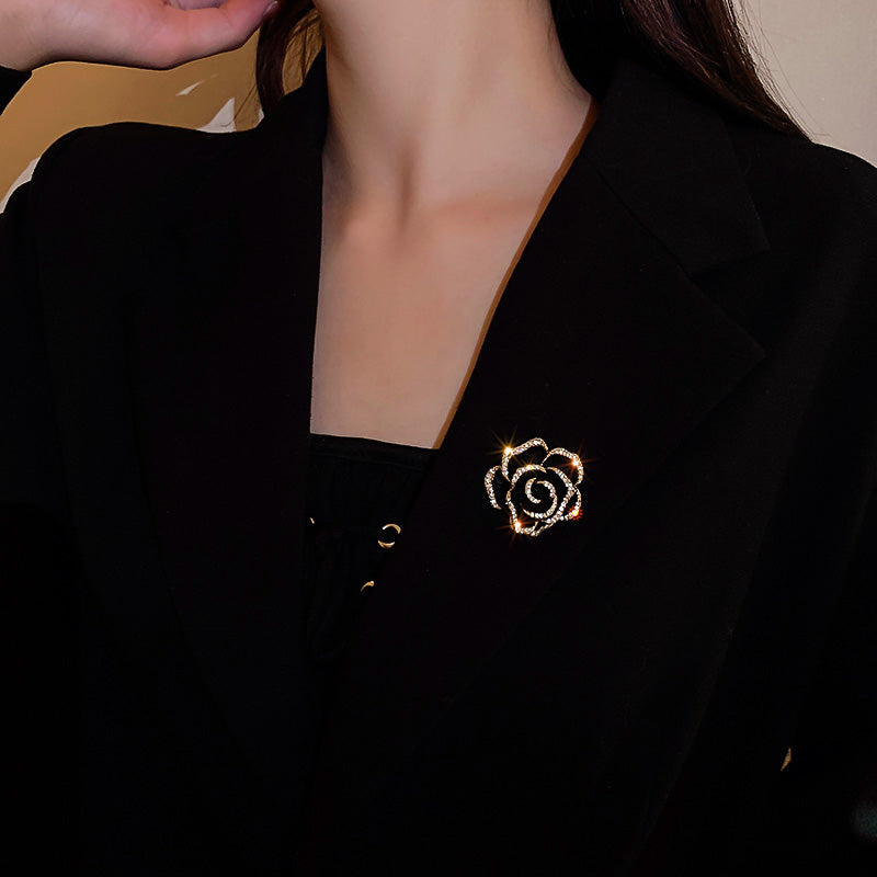 Bloembroche - Elegante Broche met Kristallen | Twinolo