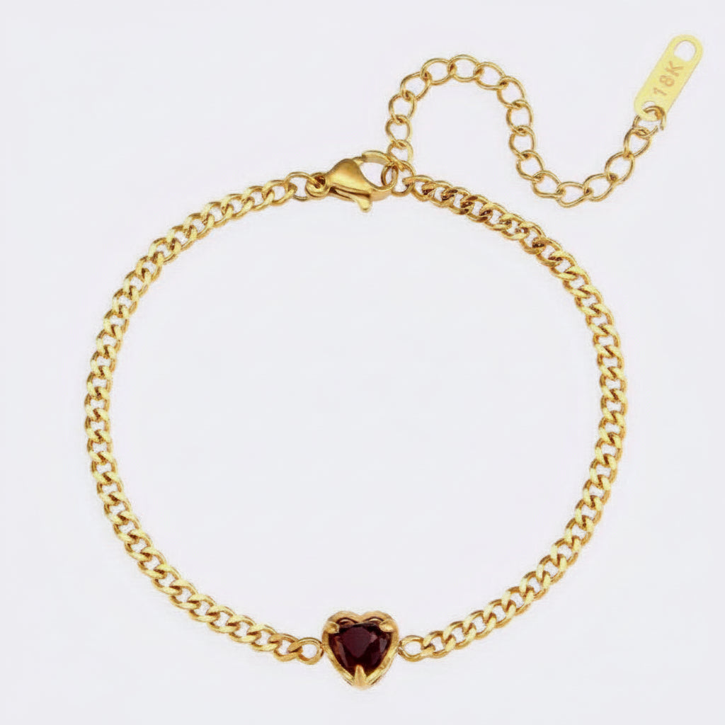 Joli Bracelet à Maillons avec Zircons Scintillants | Twinolo