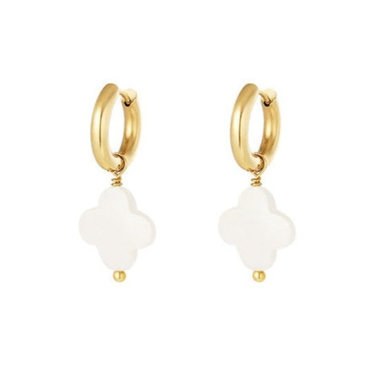 Clover & Mother of Pearl Earrings – Timeless Elegance | Twinolo
