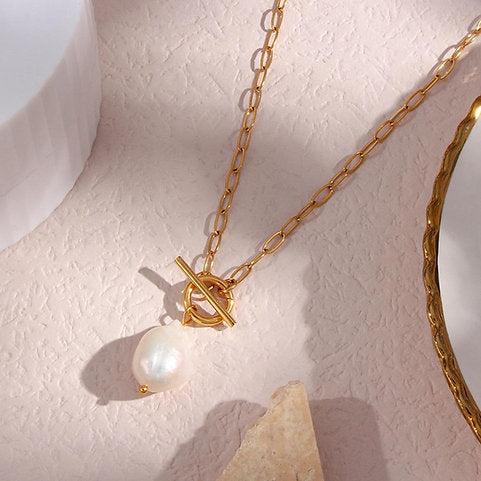 Collier avec pendentif perle de culture d'eau douce – Élégance naturelle | Twinolo