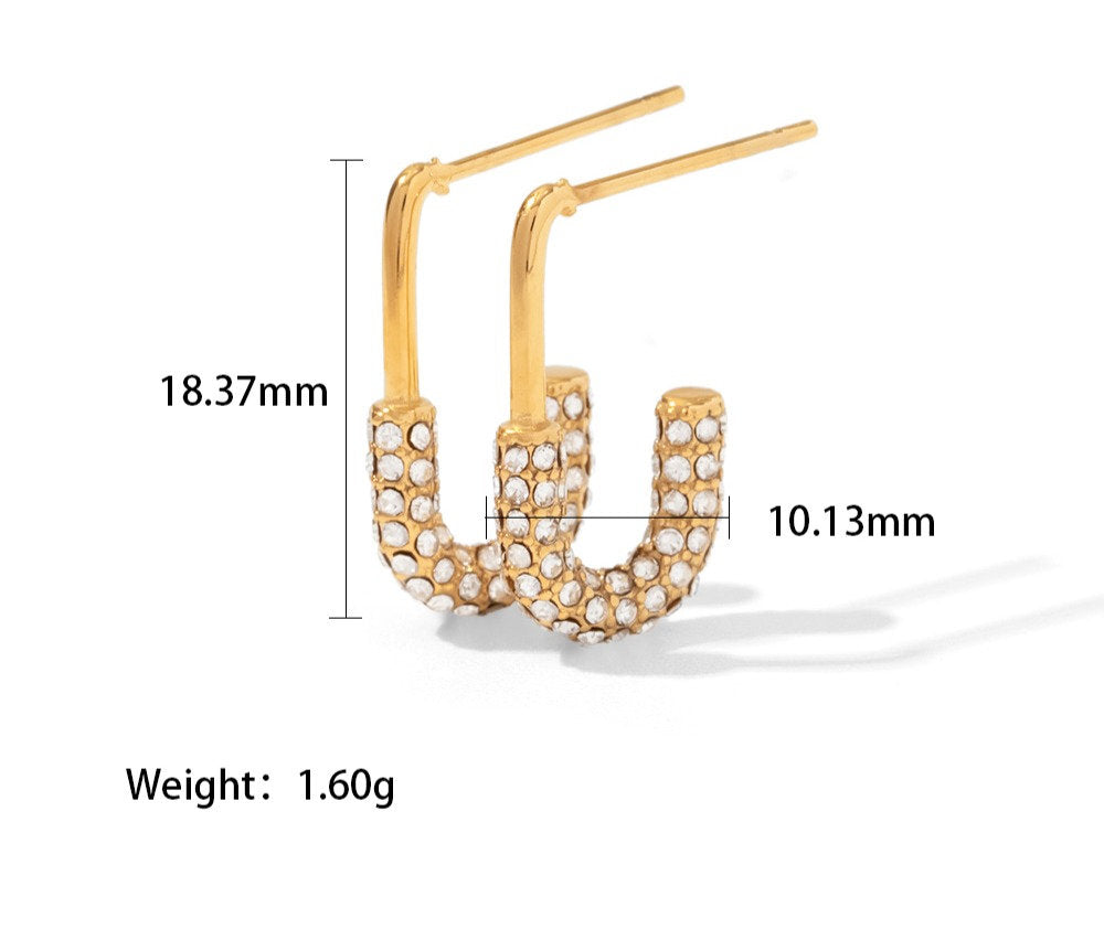 Mini créoles avec zircons – Scintillantes & Minimalistes | Twinolo