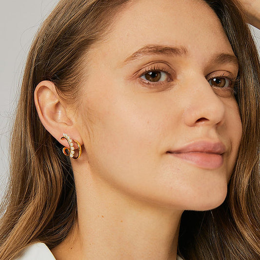 Hoepeloorbellen met Dubbele Parel – Speels & Elegant | Twinolo