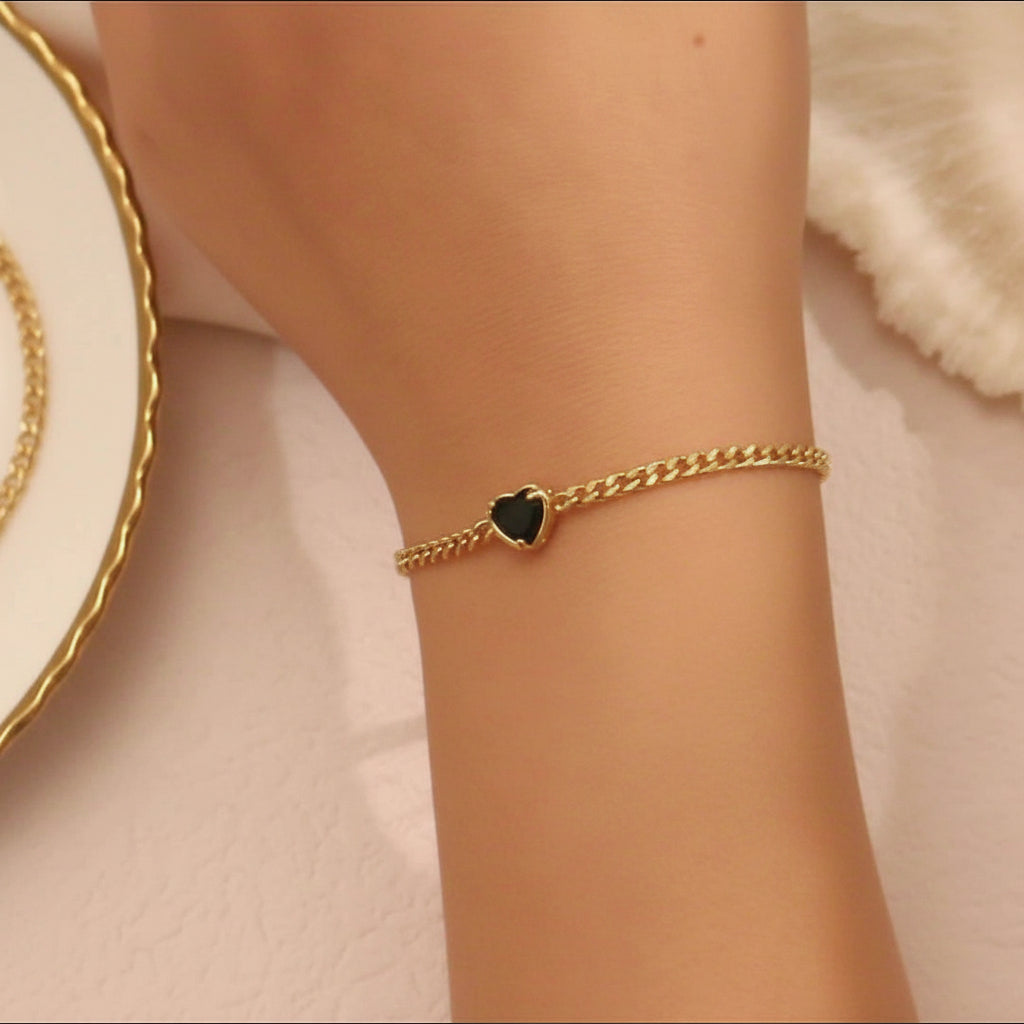 Joli Bracelet à Maillons avec Zircons Scintillants | Twinolo
