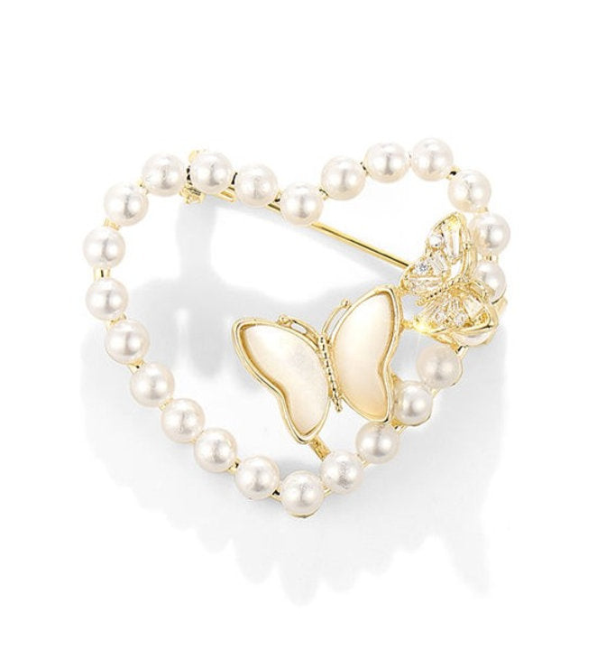 🦋 Broche Papillon - Broche Élégante avec des Perles | Twinolo