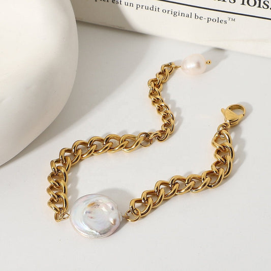 Zoetwaterparel & Schakelarmband – Verfijnd Design | Twinolo