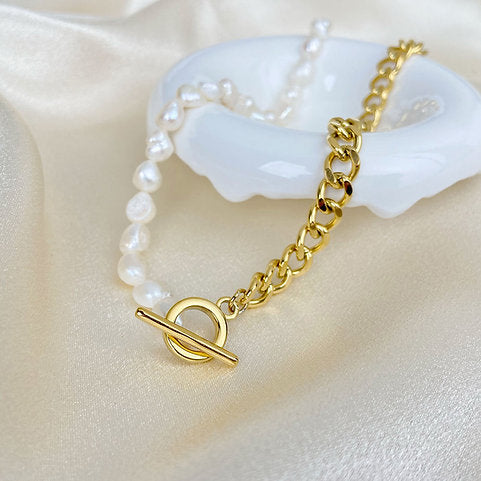 Collier fin avec perles d'eau douce - Design classique | Twinolo