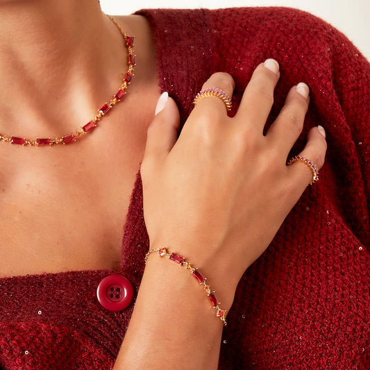 Zirconia Link Bracelet – Timeless Shine | Twinolo