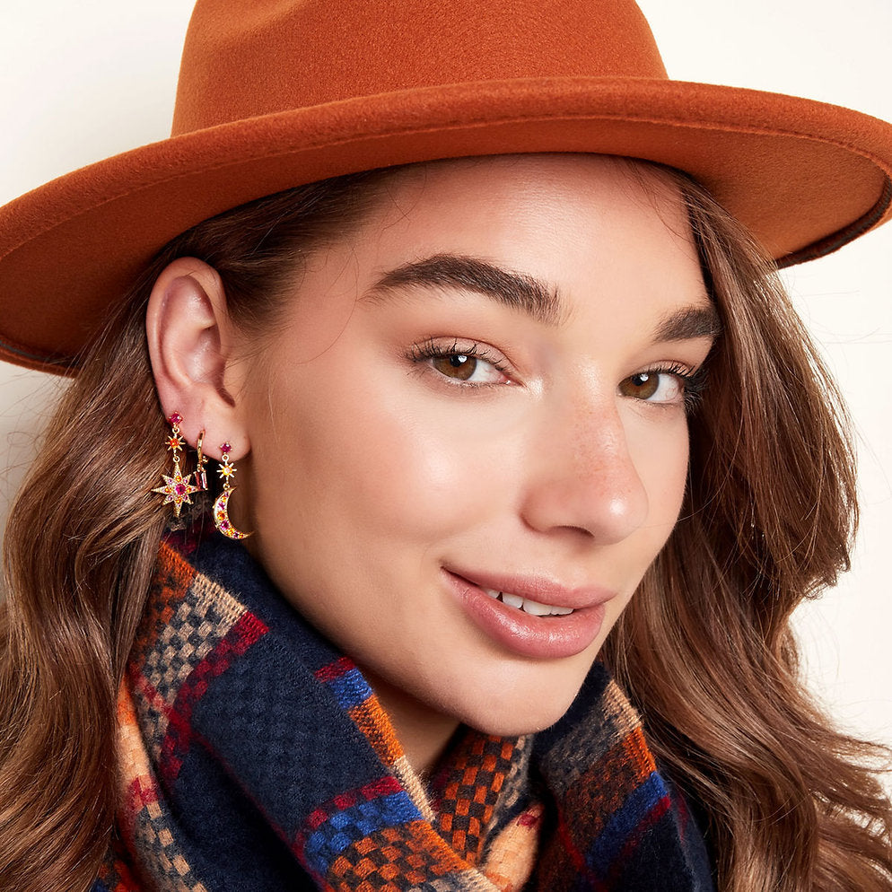 Boucles d'oreilles pendantes Étoile en Zirconium – Classiques & Élégantes | Twinolo